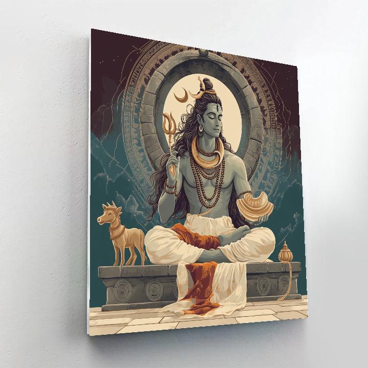 Shiva-Echo Temple Of The Silent Damru DIY paint by numbers