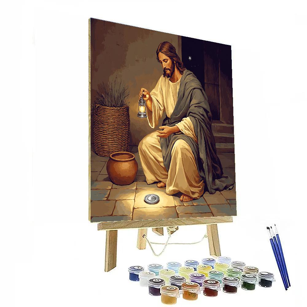 Jesus Of The Lost Coin Lantern Paint by numbers kits