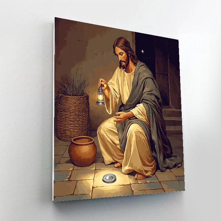 Jesus Of The Lost Coin Lantern Paint by numbers kits