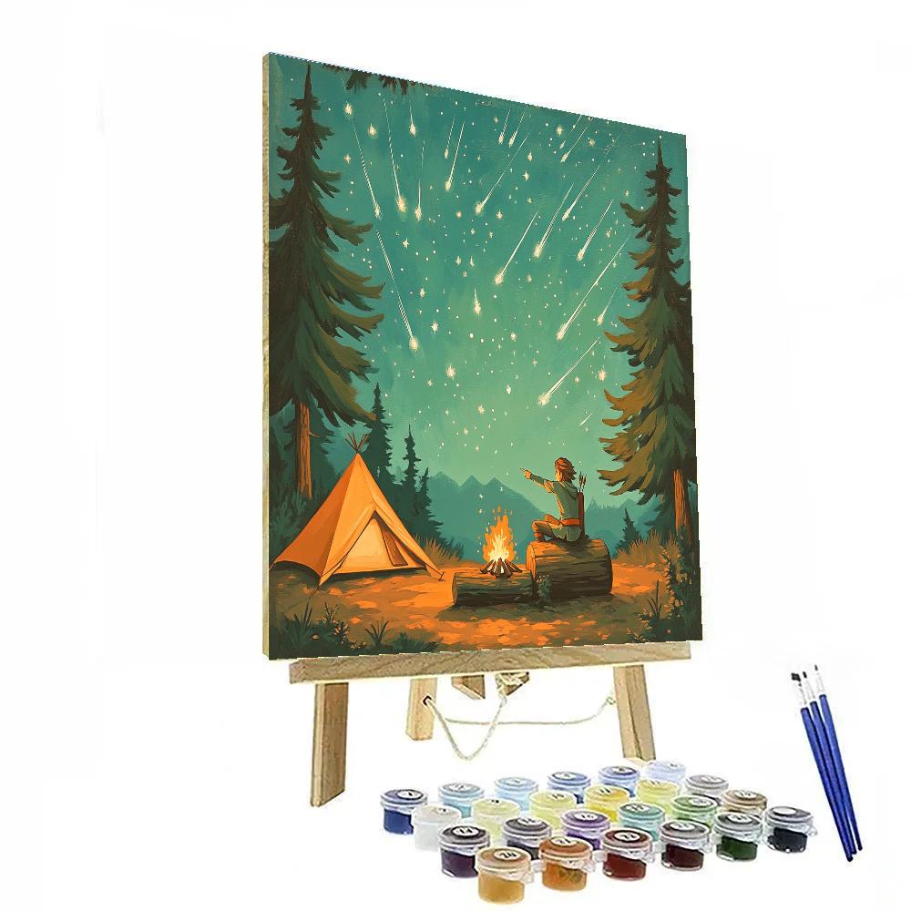 Robin Hood Woodland Meteor Shower Campout paint by numbers