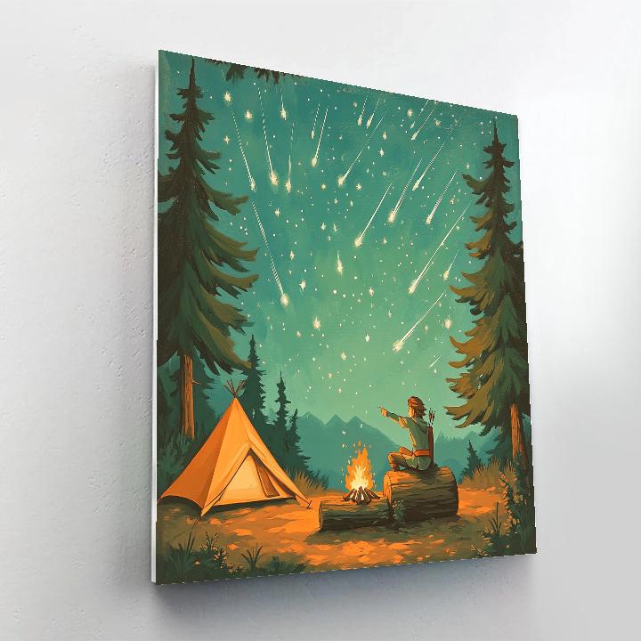 Robin Hood Woodland Meteor Shower Campout paint by numbers