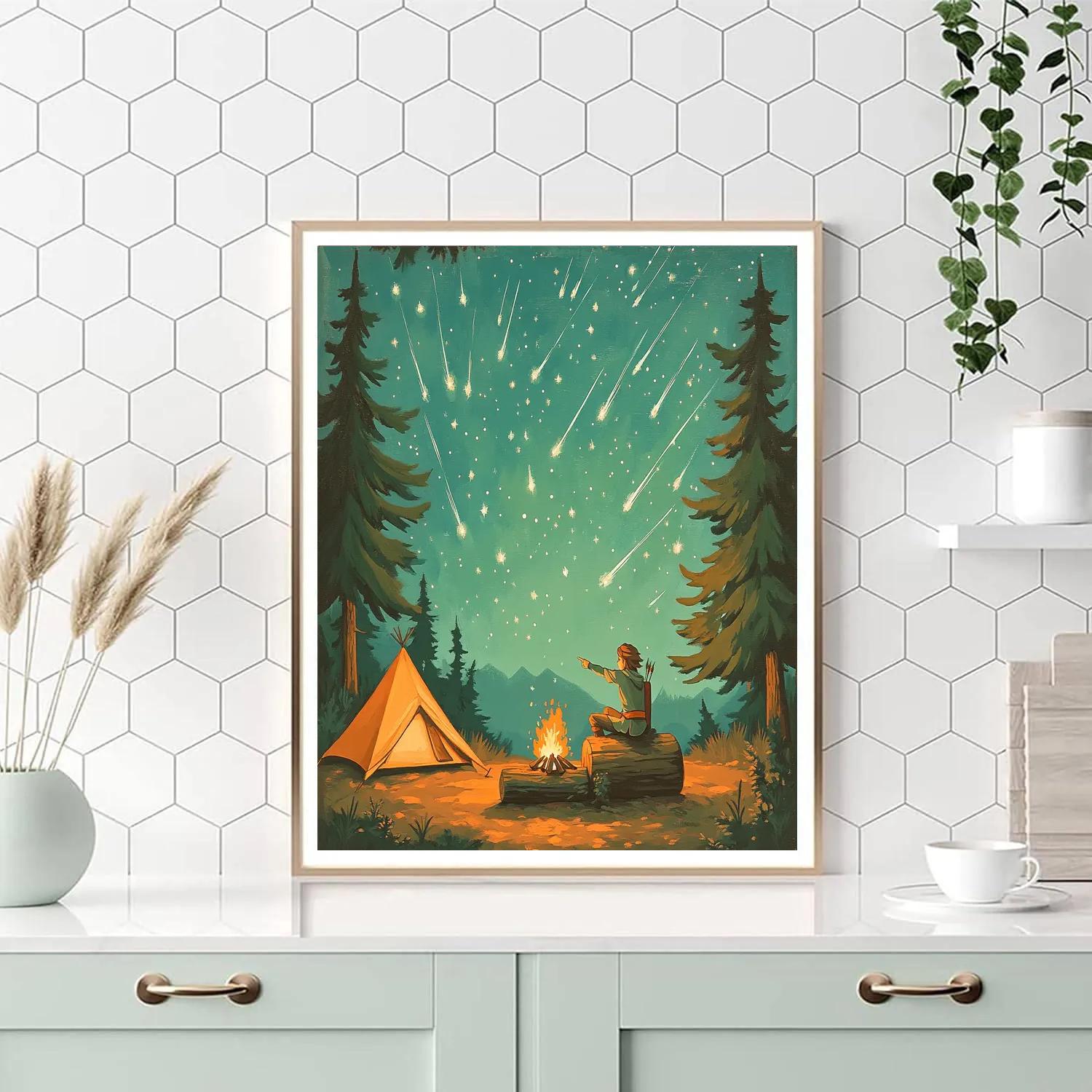 Robin Hood Woodland Meteor Shower Campout paint by numbers