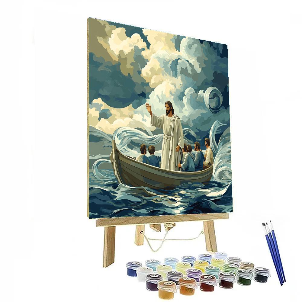 Jesus Calms The Wind In A Salt Air Squall Painting by numbers kit