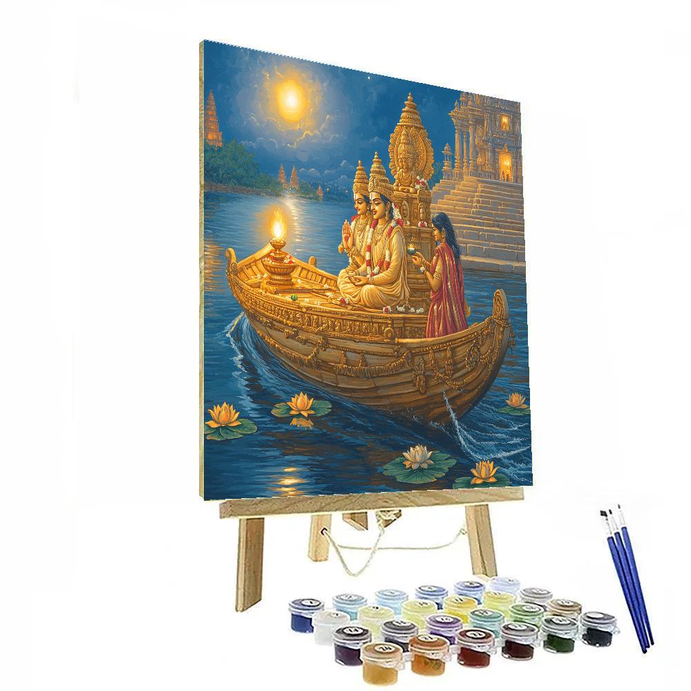 Riverboat Prayer, Brahma Edition Painting by numbers kit