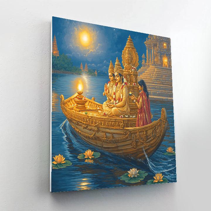 Riverboat Prayer, Brahma Edition Painting by numbers kit