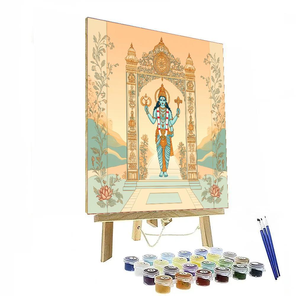 Vishnu Guardian Of The Four Directions Mandala Gate Number painting