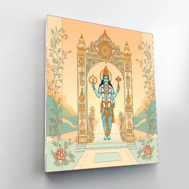 Vishnu Guardian Of The Four Directions Mandala Gate Number painting