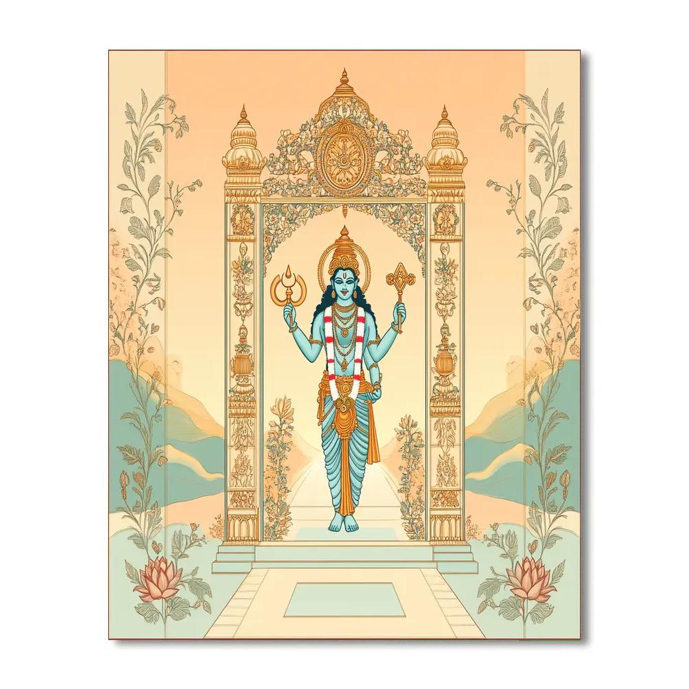 Vishnu Guardian Of The Four Directions Mandala Gate Number painting
