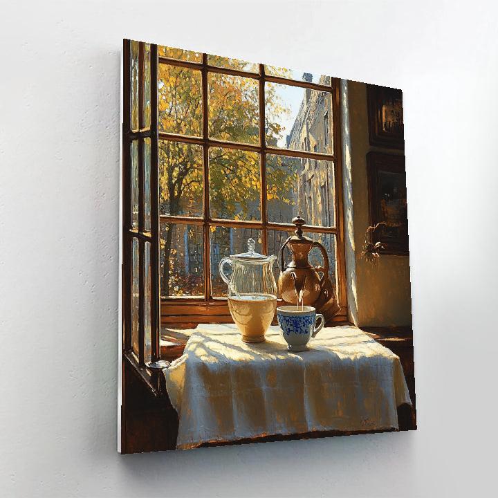 Johannes Vermeer Inspired Morning Coffee By Window Painting by numbers kit
