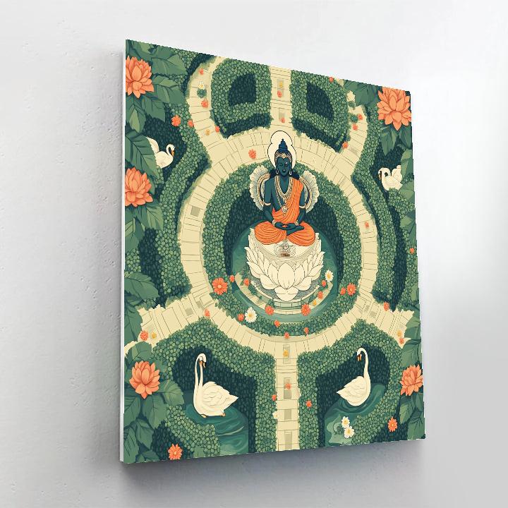 Garden Labyrinth With Brahma At The Center DIY paint by numbers