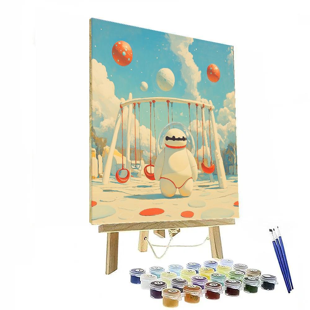 Baymax Bubble Helmet Space Playground DIY paint by numbers