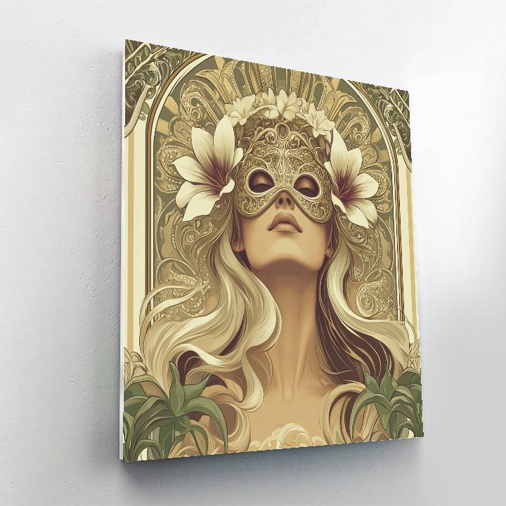 Alphonse Mucha Inspired Festival Masquerade Poster Paint by numbers kits