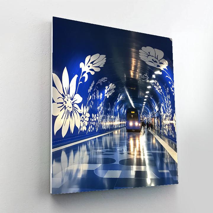 Night Train Glow At T Centralen Station Stockholm Sweden Number painting