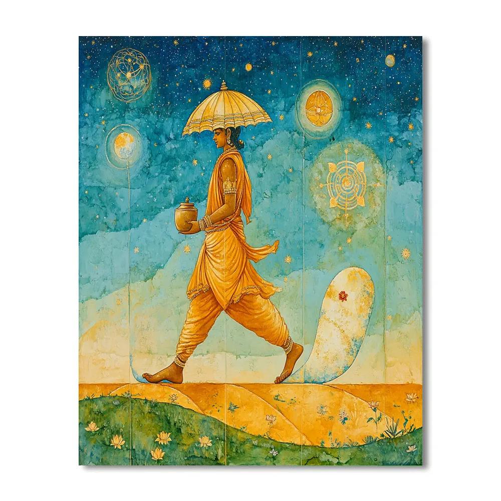 Vishnu As Vamana Measuring The Sky Path Numbered painting kits