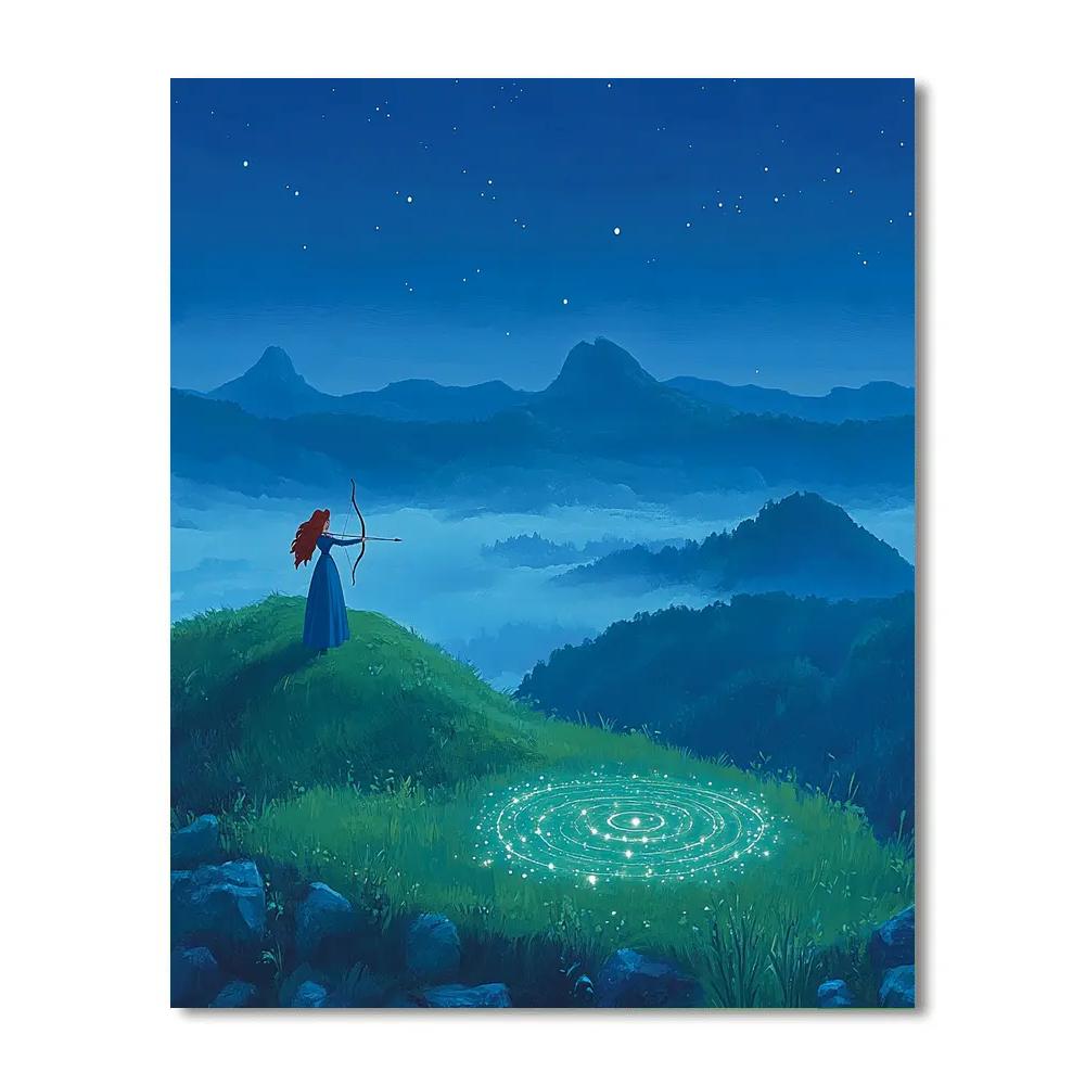 Merida Highland Star Trail Archery Practice DIY paint by numbers