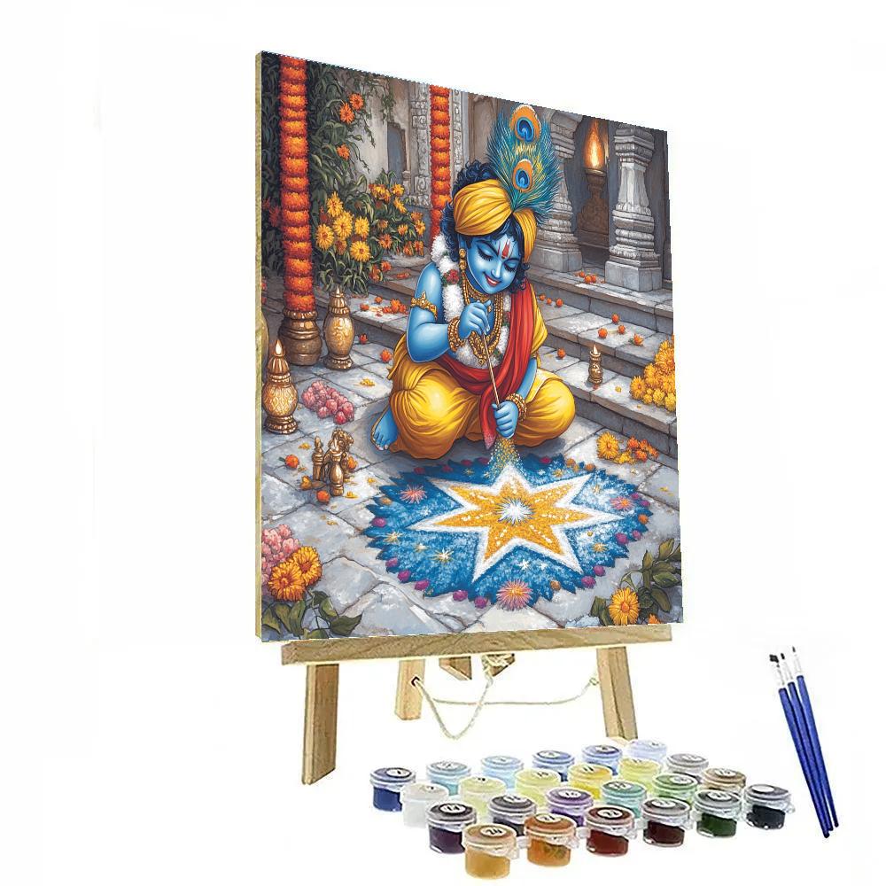 Krishna Painting Rangoli Constellations painting number kit