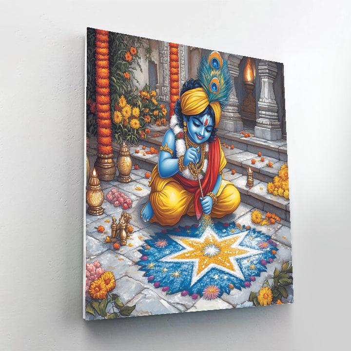 Krishna Painting Rangoli Constellations painting number kit