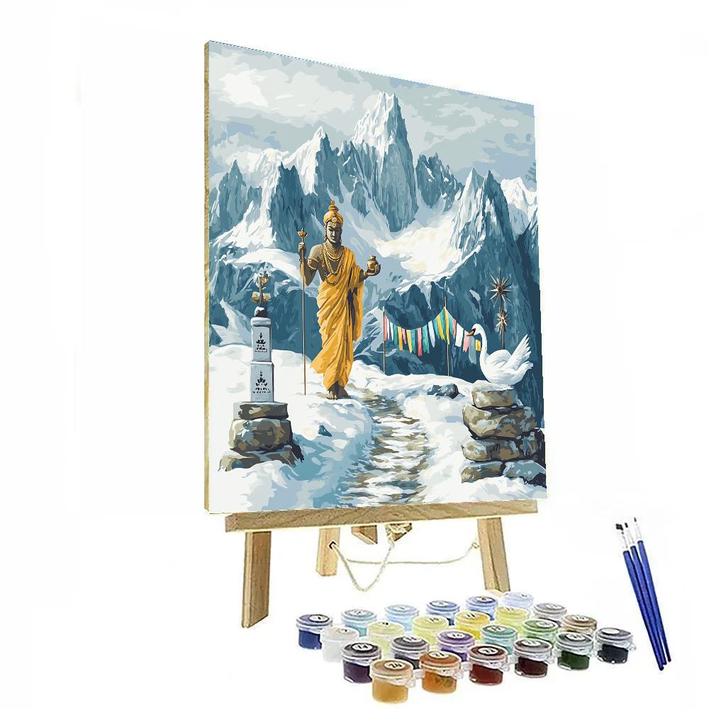 Mountain Pass Brahma As Direction Keeper paint by numbers