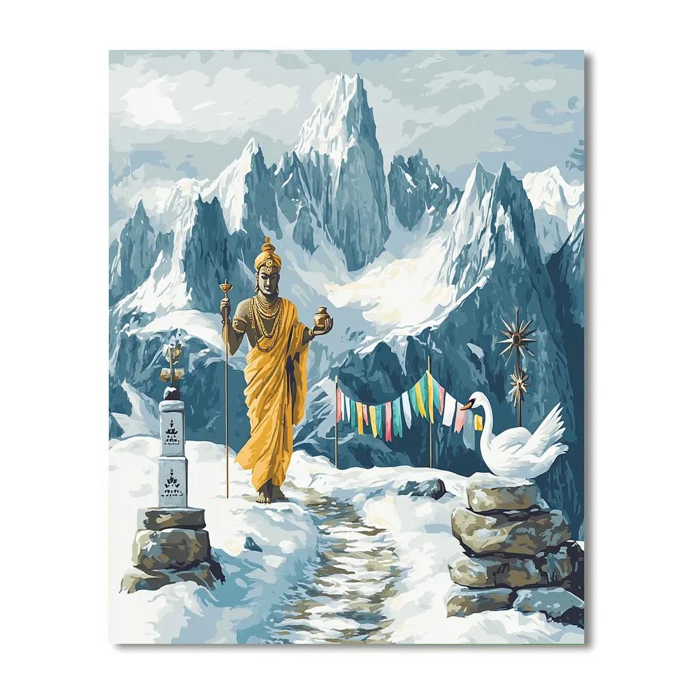 Mountain Pass Brahma As Direction Keeper paint by numbers