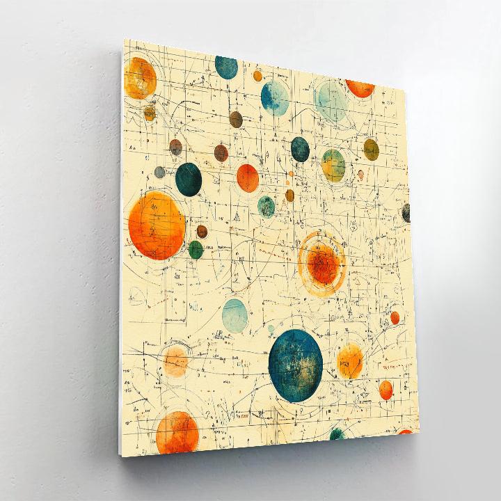 Paul Klee Inspired Abstract Solar System Map painting number kit