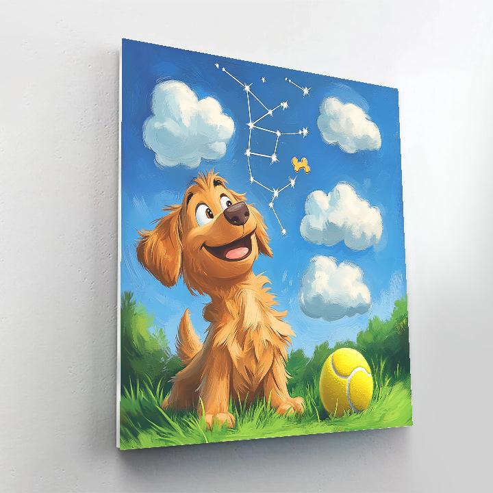 Dug Cloud Constellation Fetch Game Number painting