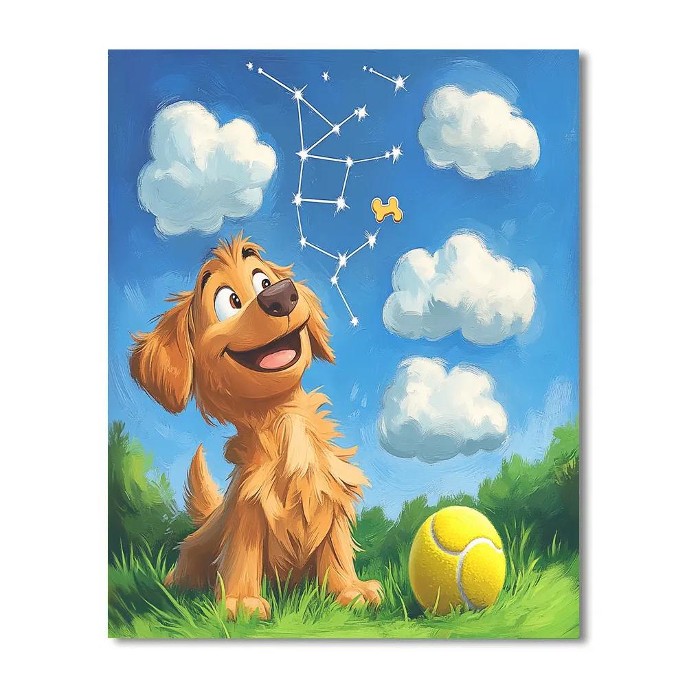 Dug Cloud Constellation Fetch Game Number painting
