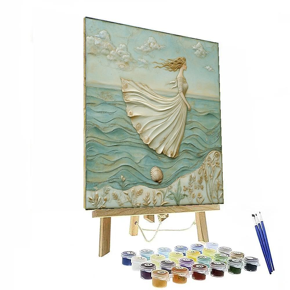 Sandro Botticelli Inspired Venus Of The Sea Breeze paint by numbers