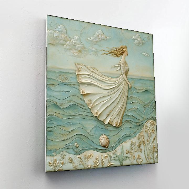 Sandro Botticelli Inspired Venus Of The Sea Breeze paint by numbers