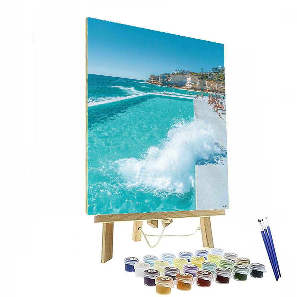 Coastal Promenade At Bondi Icebergs Pool Sydney Australia Paint by numbers kits