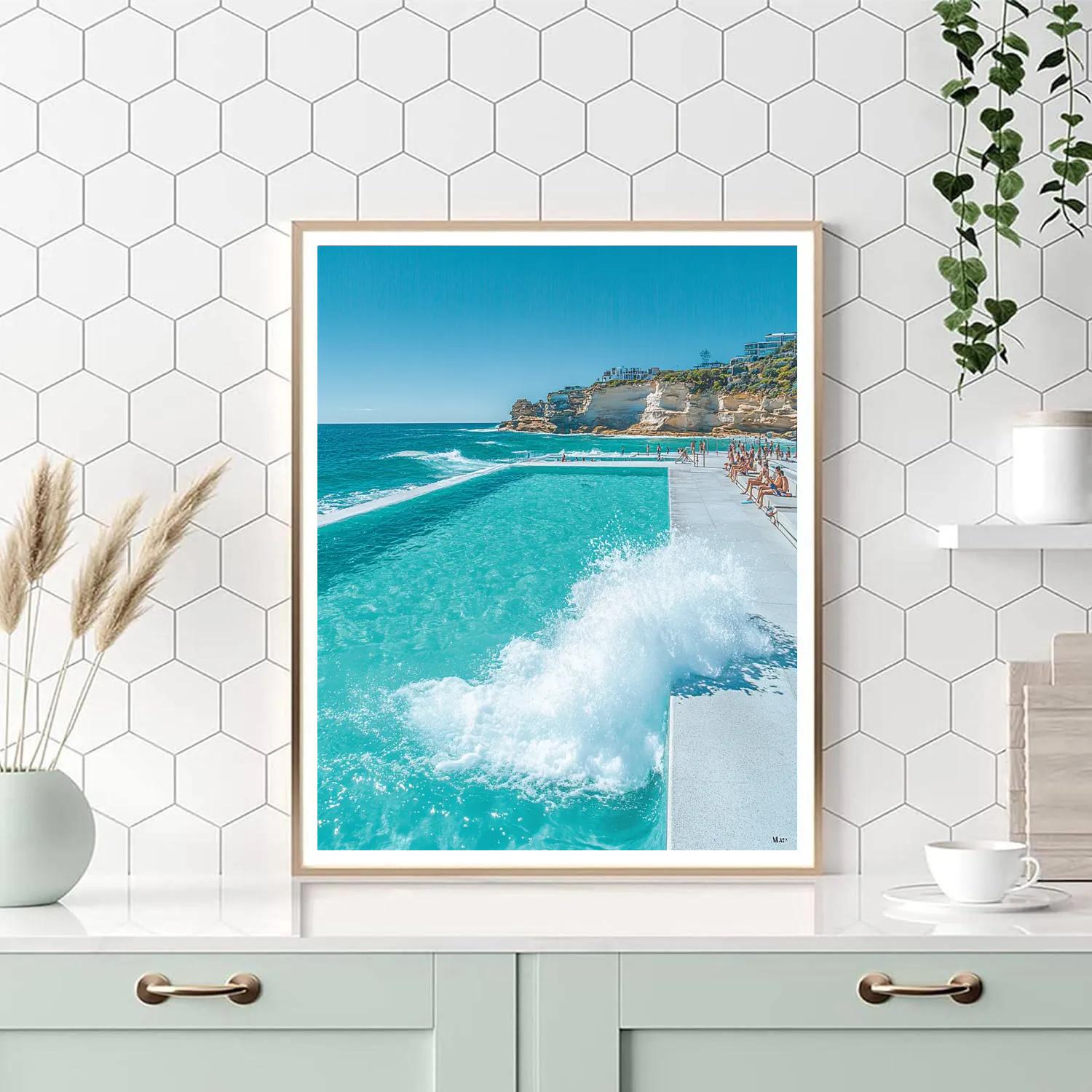 Coastal Promenade At Bondi Icebergs Pool Sydney Australia Paint by numbers kits