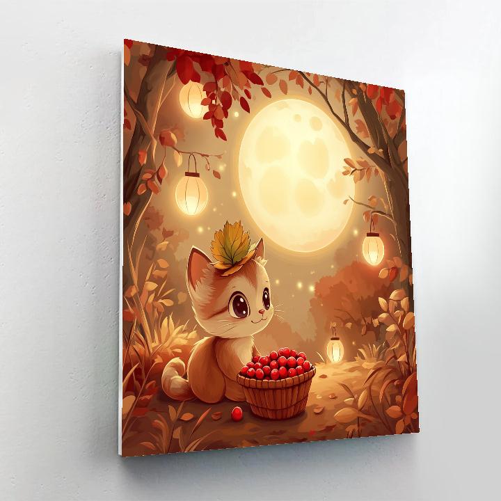 Meeko Forest Berry Moon Festival Paint by numbers kits