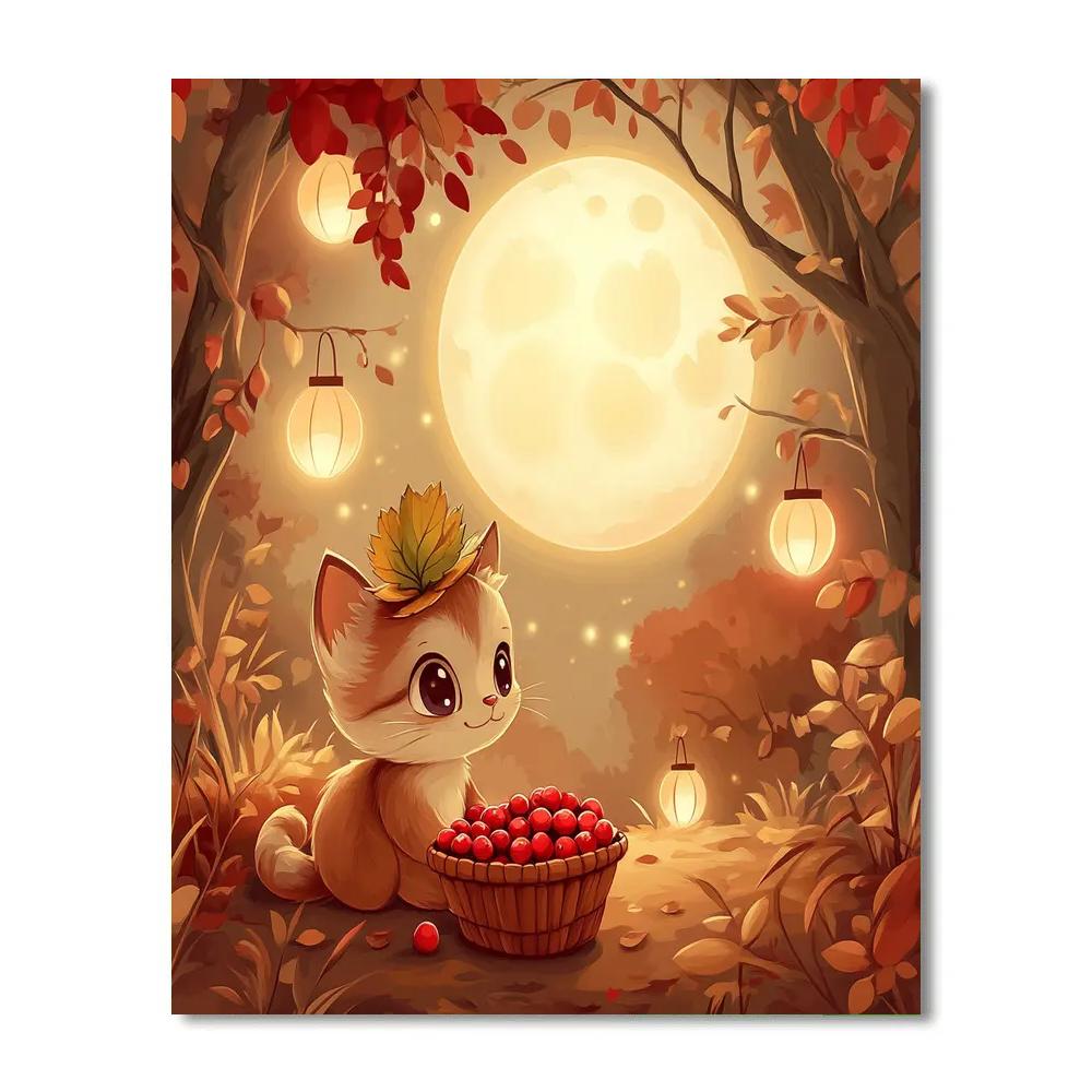 Meeko Forest Berry Moon Festival Paint by numbers kits