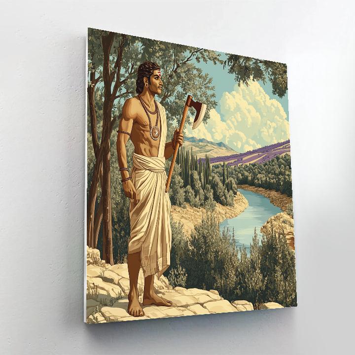 Vishnu As Parashurama At The Forest Edge Of Calm Justice DIY paint by numbers