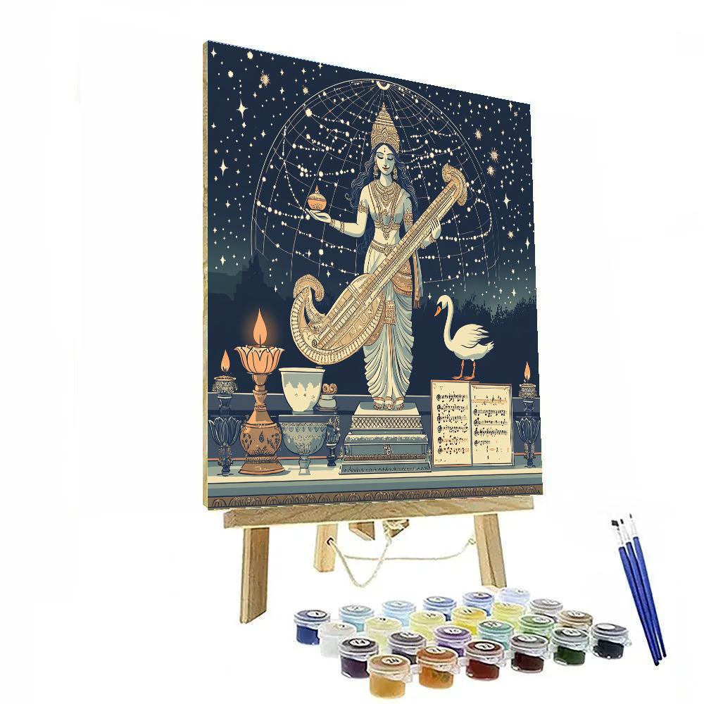 Saraswati At The Raga Star Observatory DIY paint by numbers