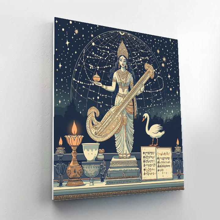 Saraswati At The Raga Star Observatory DIY paint by numbers