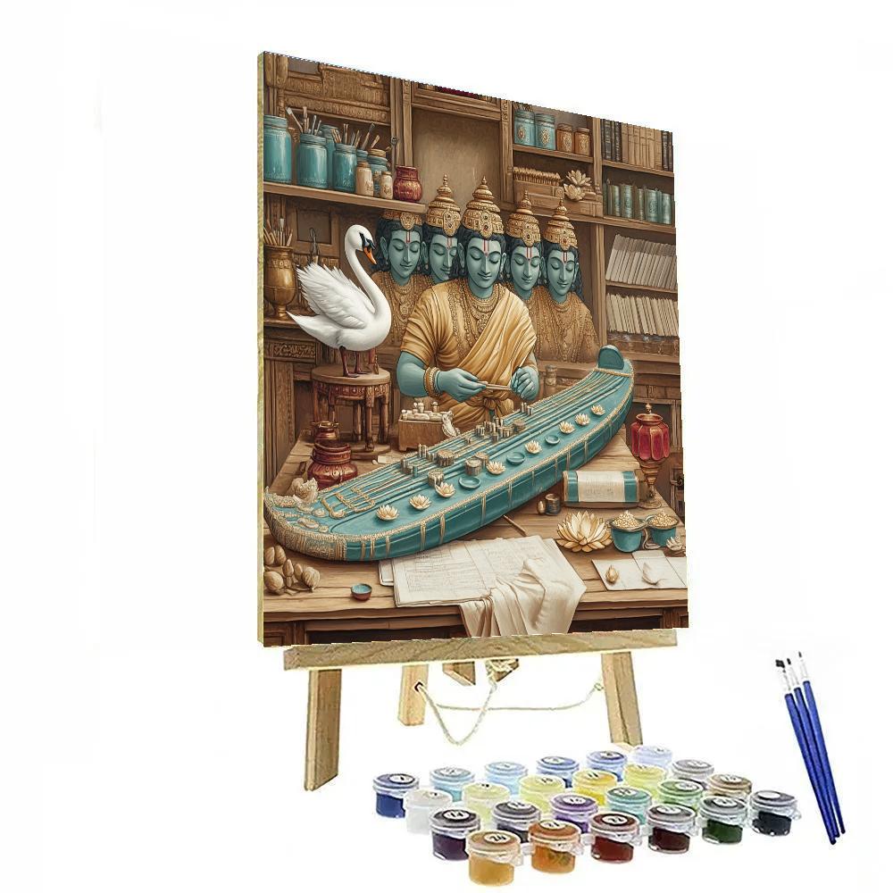 Brahma And The Workshop Of Sacred Instruments Number painting