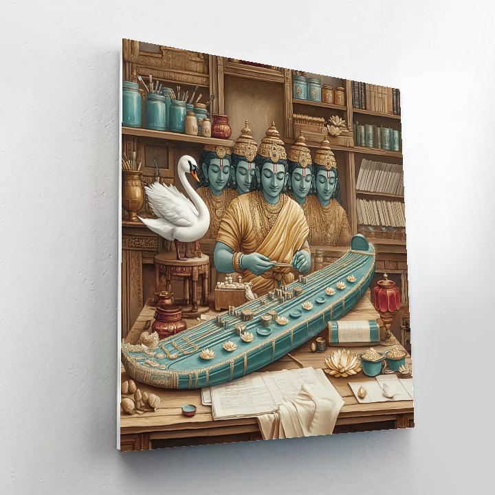 Brahma And The Workshop Of Sacred Instruments Number painting