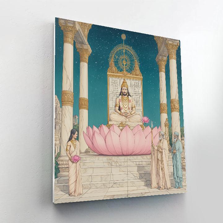Lotus Observatory With Rama Blessing Numbered painting kits