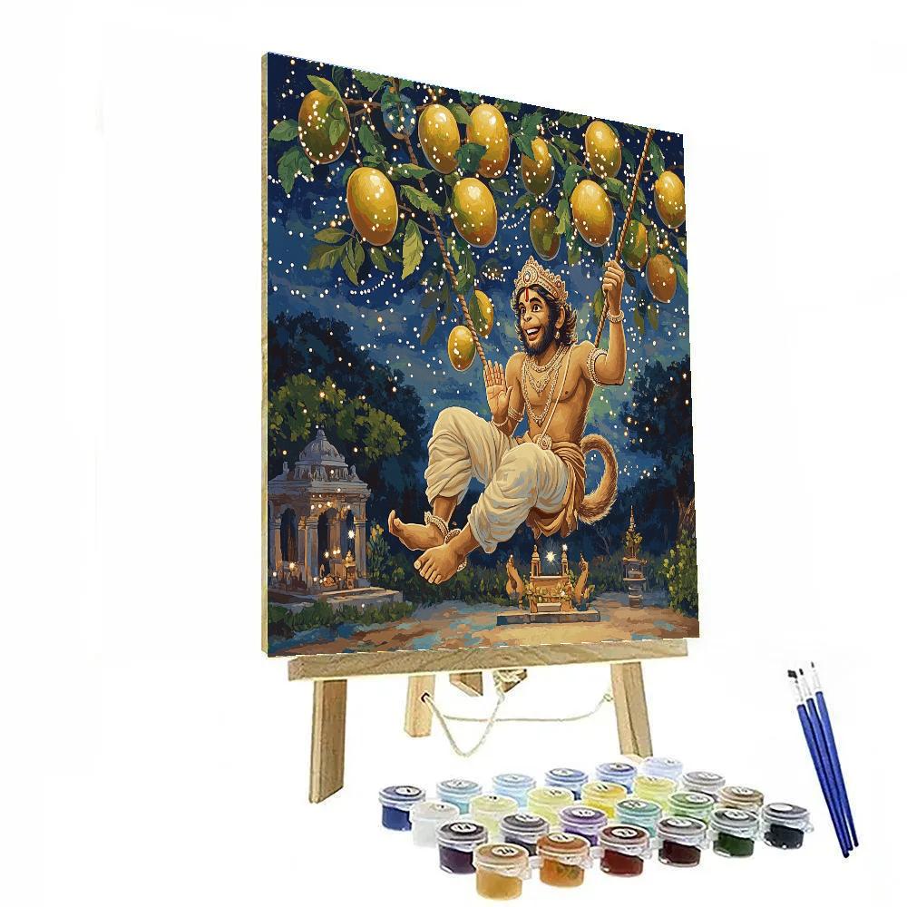 Hanuman In Star Orchard Swing paint by numbers