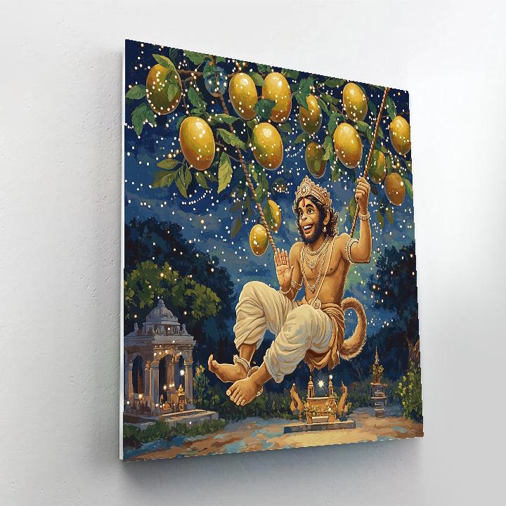 Hanuman In Star Orchard Swing paint by numbers