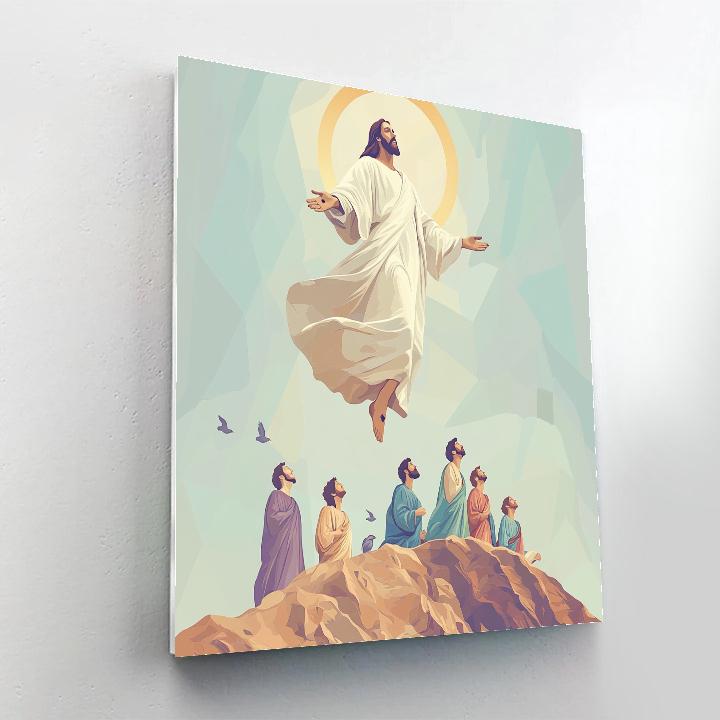 Ascension Skyway, Jesus Above The Golden Ridge paint by numbers