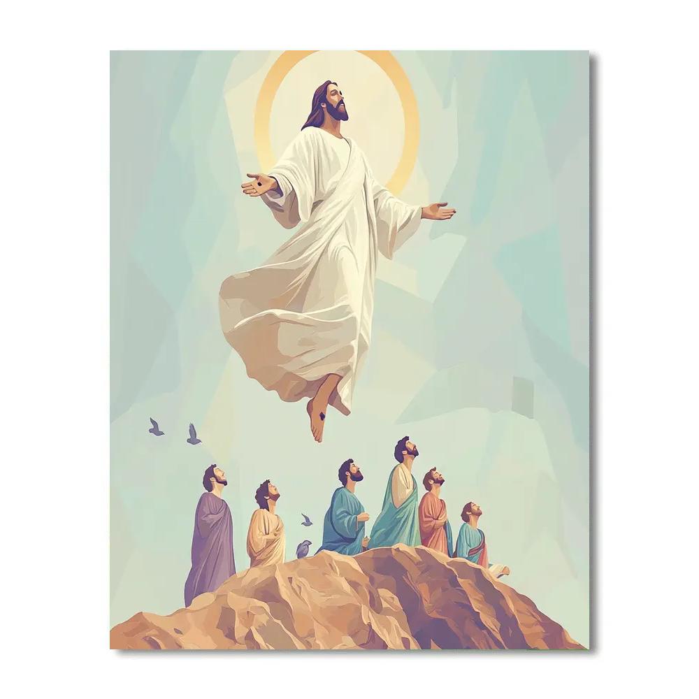 Ascension Skyway, Jesus Above The Golden Ridge paint by numbers