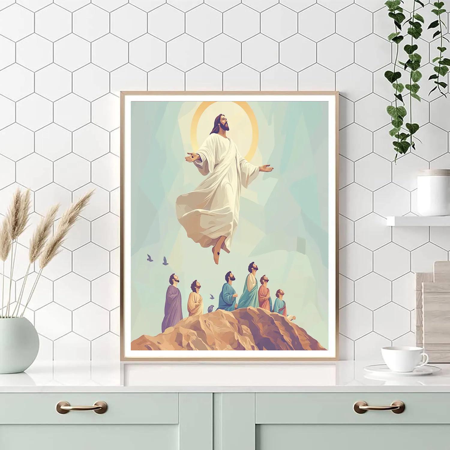 Ascension Skyway, Jesus Above The Golden Ridge paint by numbers