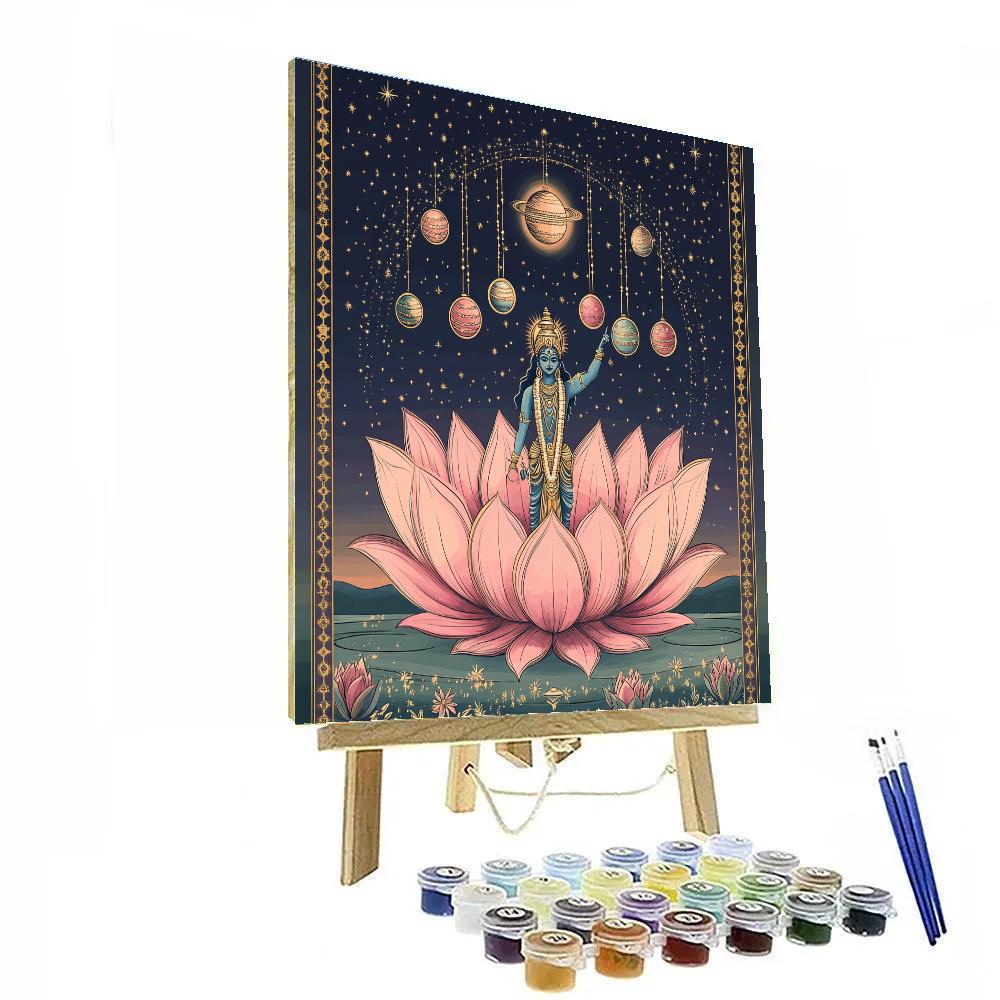 Vishnu In The Lotus Observatory Of Seven Planets Paint by numbers kits