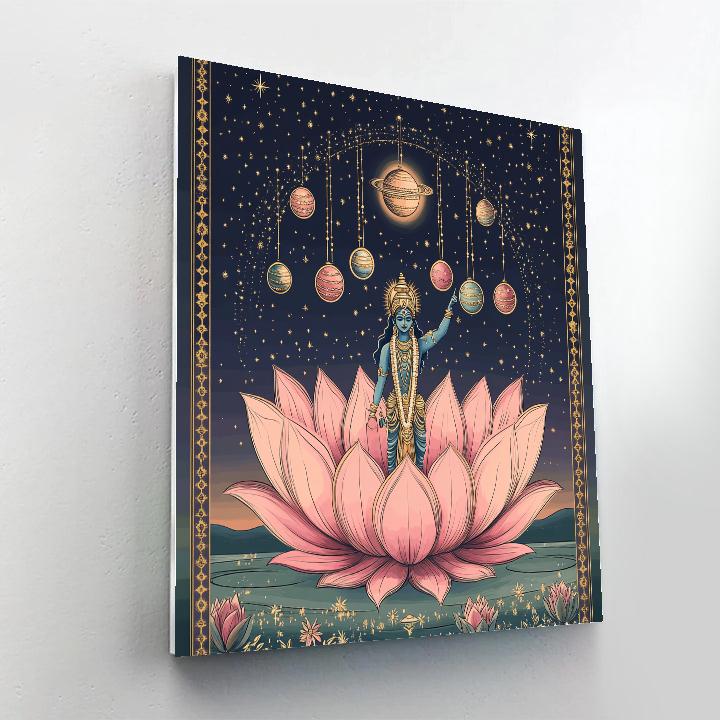 Vishnu In The Lotus Observatory Of Seven Planets Paint by numbers kits