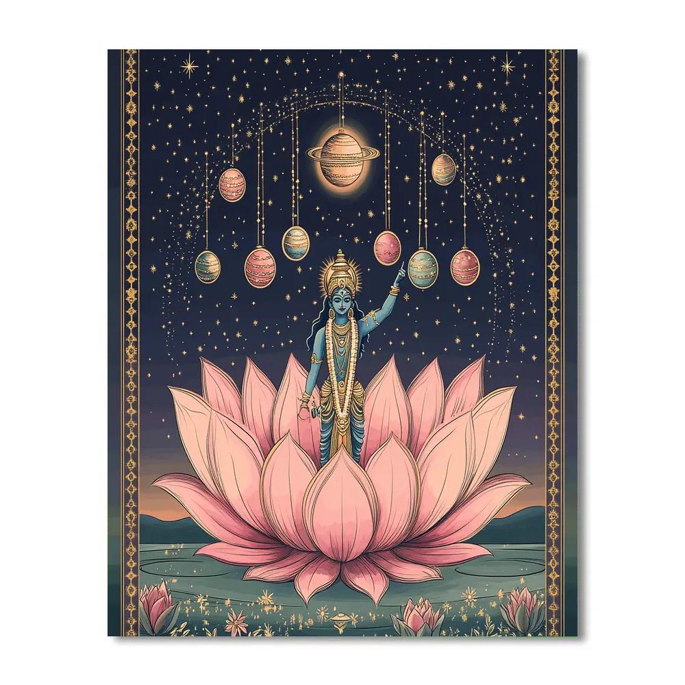 Vishnu In The Lotus Observatory Of Seven Planets Paint by numbers kits