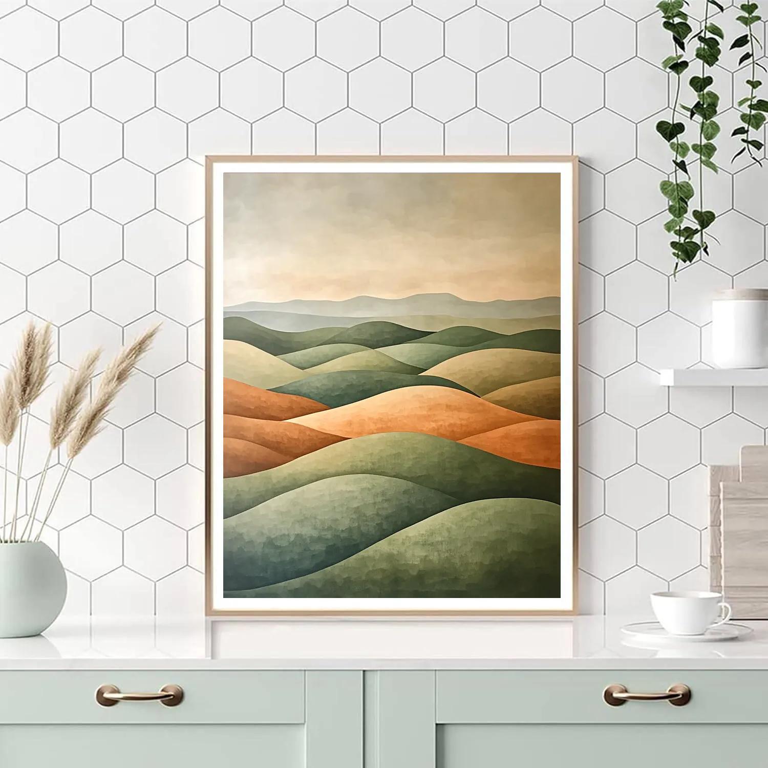 Nandalal Bose Inspired Monsoon Rhythm Over Silent Fields paint by color
