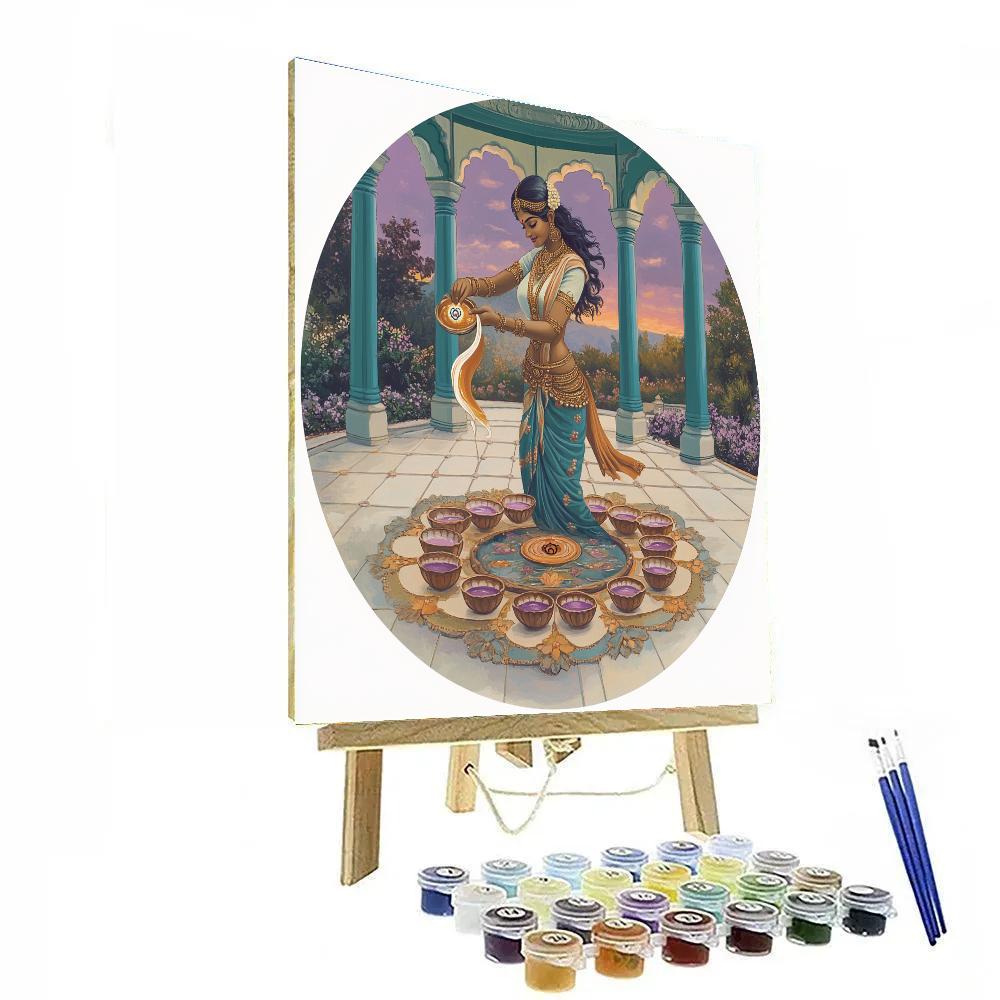 Vishnu As Mohini Sharing The Nectar Of Harmony Painting by numbers kit