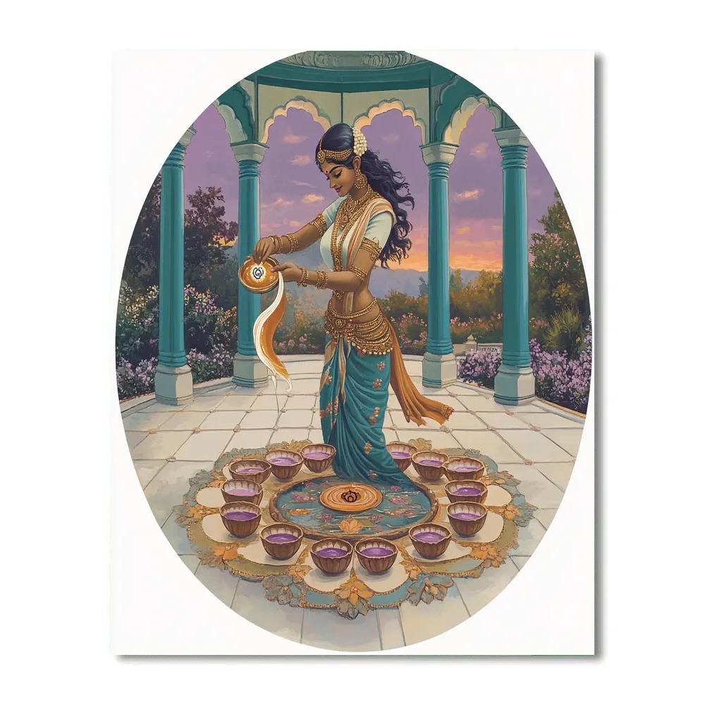 Vishnu As Mohini Sharing The Nectar Of Harmony Painting by numbers kit