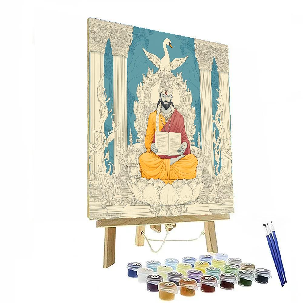 Brahma In A Celestial Courtroom Of Creation Number painting